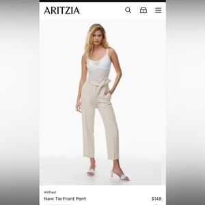 Aritzia Tie Front Pant - Size 4